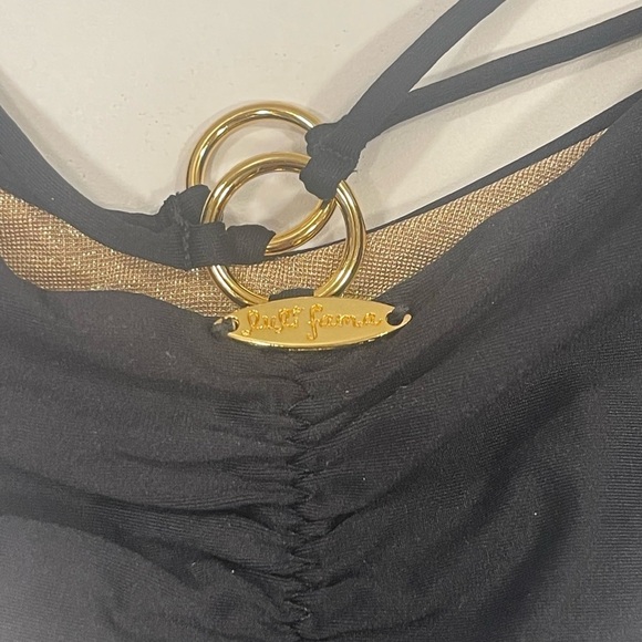 Luli Fama Strappy Loop Brazilian Bikini Bottom
Black Gold Ring Bikini Bottom Sm - Picture 7 of 7